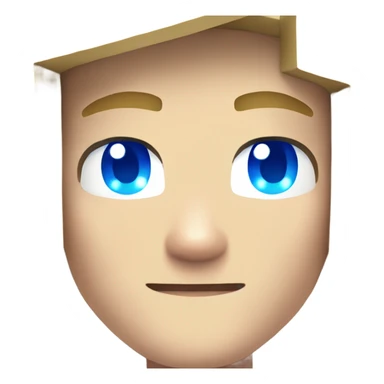 Blond Minecraft boy with blue eyes  sticker
