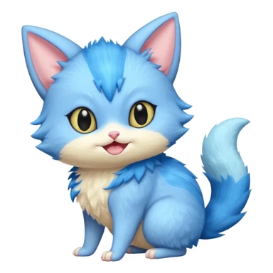 Fluffy Pastel Chubby Sneasel-Trico-cat  sticker