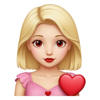 Blonde girl valentine  sticker