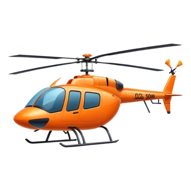 flying helicopter orange cone with legs sticker