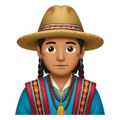 andean man with andean details sticker