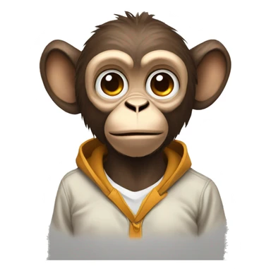 monkey crypto investor with big ears sticker