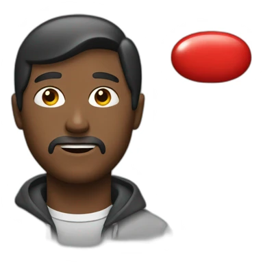 man with red pill sticker