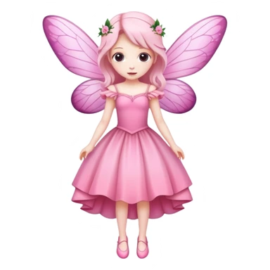 Realistic fairy wearing pink full body sticker