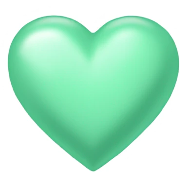 Mint green heart sticker