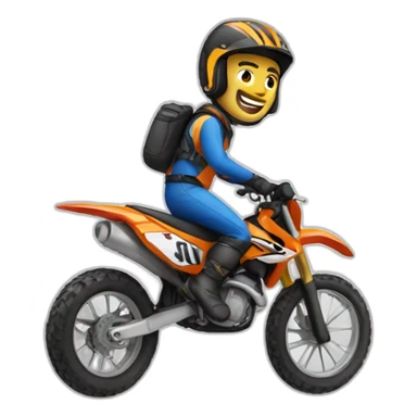 A man on a motocross bike sticker