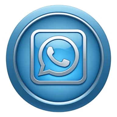 symbole de certification bleu sur whatsapp sticker