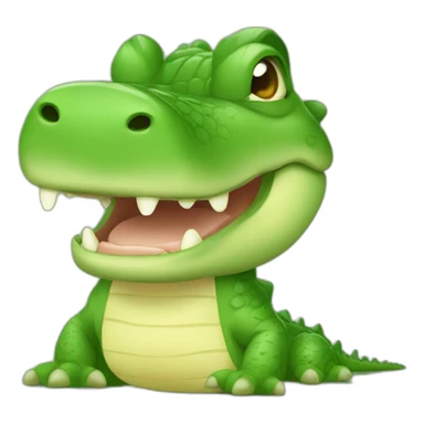 2 crocodile babys plays sticker