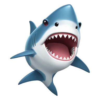 Shark with a top hating  sticker