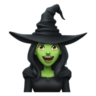Wicked Witch gossiping sticker