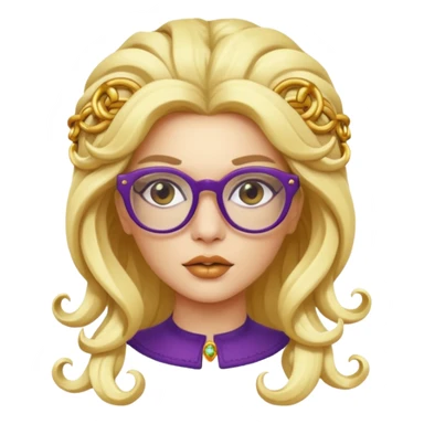 blondie Medusa Versace with glasses  sticker