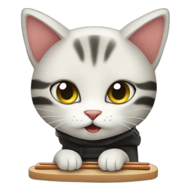 Cat thief sushis sticker