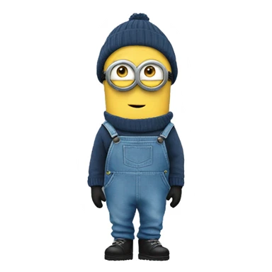 Kevin Minion Blue overall and black shoes sticker