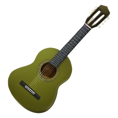 portuguese guitar in olive shape sticker