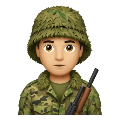 ghillie soldier sticker