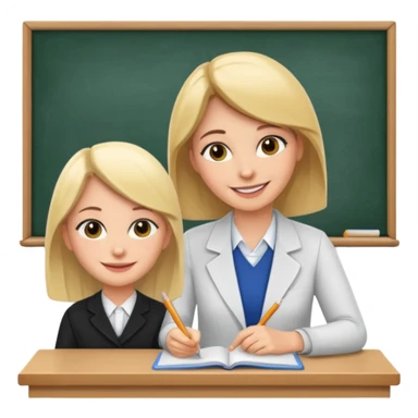 teacher helping student sticker