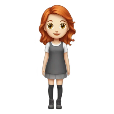 Qute, redhead girl sticker