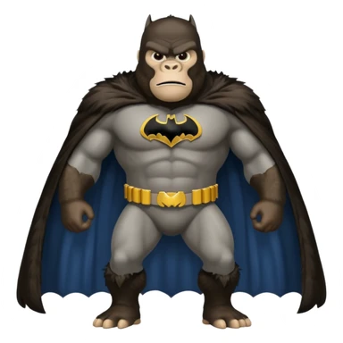 king kong in the classic batman uniform cape sticker