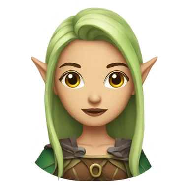 half elf woman  sticker