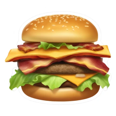 Bacon cheese burger  sticker