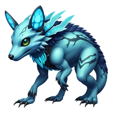  exotic tropical cyber-Protogen-Fakémon-Vernid-creature sticker