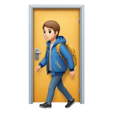 Walking out the door  sticker