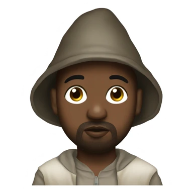 Kanye west with a gnome hat sticker