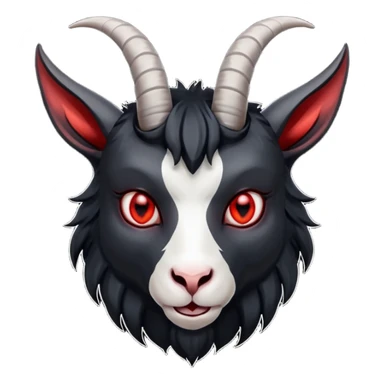 Goat evil sticker