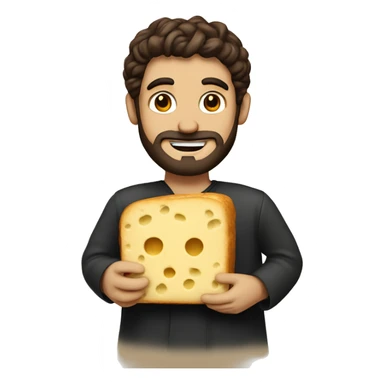 Jew with cheese and challah sticker