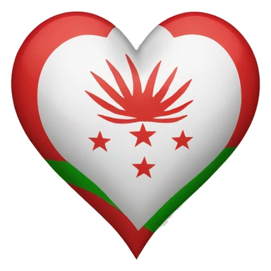 madagacsar flag in a heart  sticker