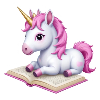 Unicorns read book
A baby unicorn lying on its belly, flipping pages with its hoof.













 sticker
