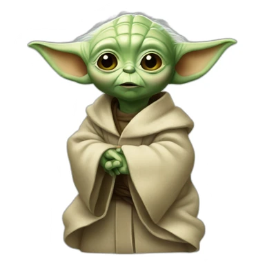 Bébé Yoda fait caca sticker