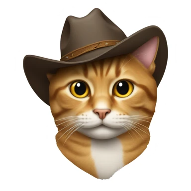 a cat with a cowboy hat sticker