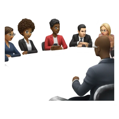 sitting in a meeting room  sticker