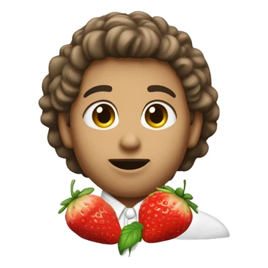 Un hámster con una fresa sticker