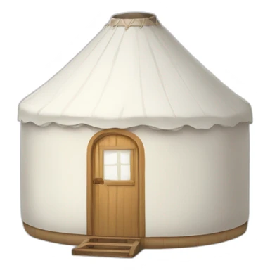 cute milk white yurt sticker