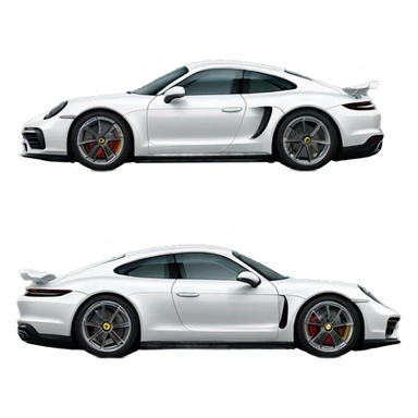 White porshe taycan turbo s from the side perspective  sticker