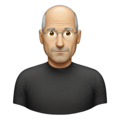 Steve job no hair sticker