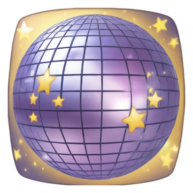 Disco ball with stars around it  sticker