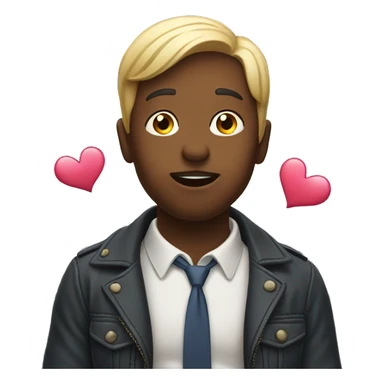 receiving a flying kiss sticker