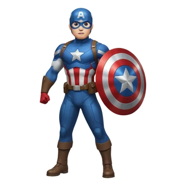 Captain America, classic costume, shield, heroic pose sticker