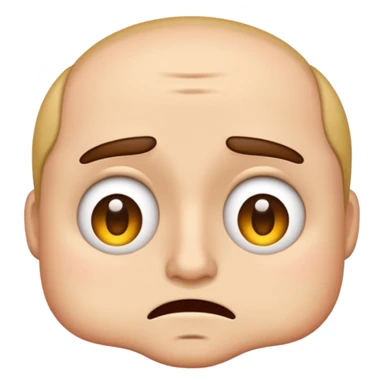 unamused face with flat mouth emoji sticker