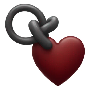 singular dark red heart  sticker
