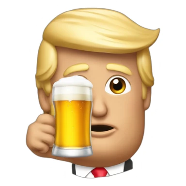 Donald trump buvant une biere sticker
