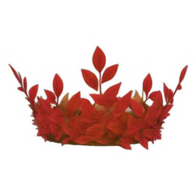 crown of red leaves sticker