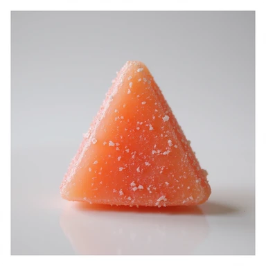 photorealistic dalgona candy with triangle shape, inspired by Squid Game sticker
