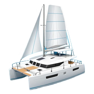 catamaran that looks like a lagoon 42 on a white background. Just the catamaran with no wording on the boat sticker