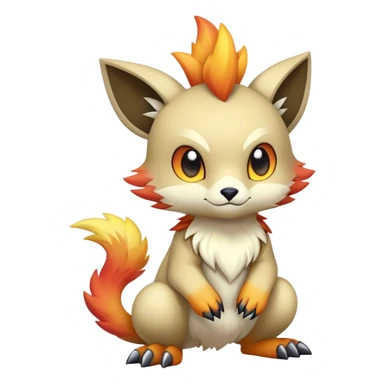 Cute cool edgy colorful fantasy animal hybrid Fakemon full body sticker