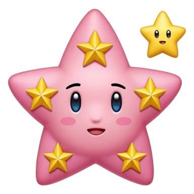 Kirby encima de una estrella  sticker