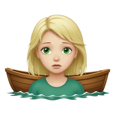 sad depressed weak cs major who is a pretty girl with blond hair and green eyes drowning on ship sticker